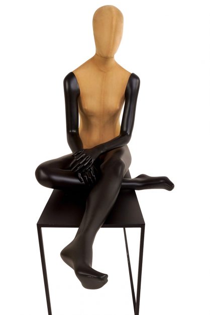 Fabric Female Mannequin Seated